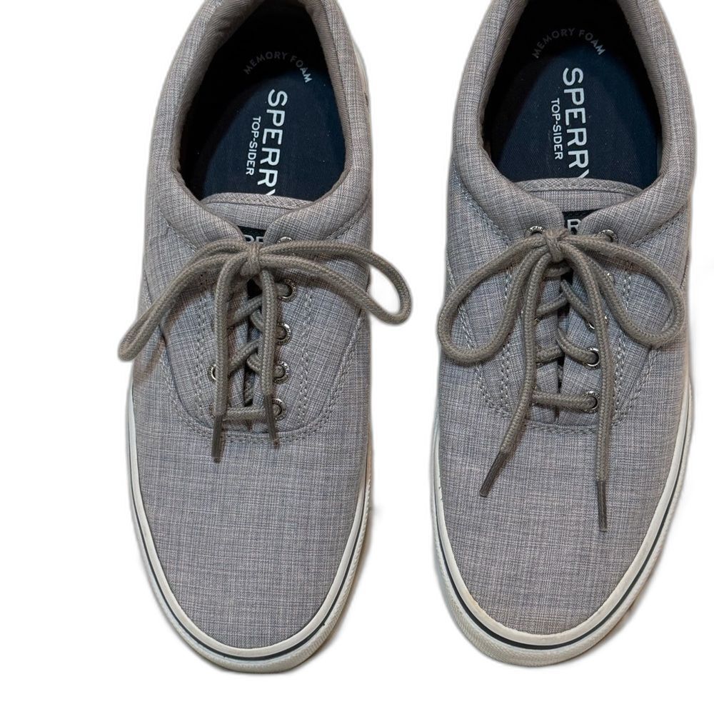 Sperry Men's Halyard CVO Gray Canvas Lace Up Sneakers Shoes - Size 11